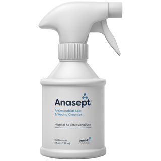 BRAVIDA MEDICAL ANASEPT SKIN & WOUND - Anasept Antimicrobial Skin & Wound Cleanser, 8oz, Dispensing Cap, 12/cs (192 cs/plt) | Quantity - 1x CS