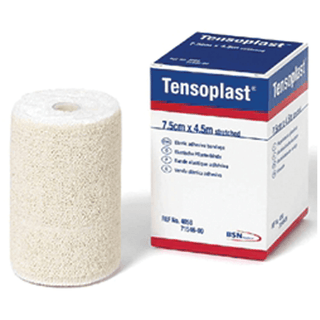 BSN MEDICAL TENSOPLAST ELASTIC ADHESIVE BANDAGES - Elastic Adhesive Bandage, 1" x 5 yds, Tan, 32/cs (020558) | Quantity - 1x CS