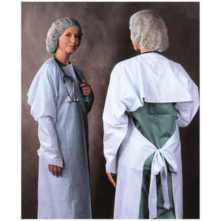 BUSSE STAFF PROTECTION GOWNS - Full Back Gown, White, 50/cs | Quantity - 1x CS