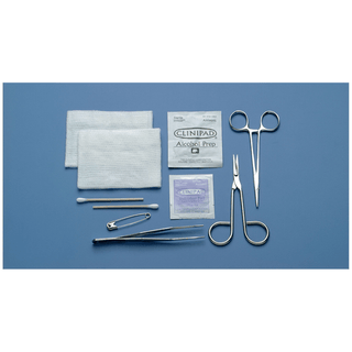 BUSSE GENERAL PURPOSE INSTRUMENT TRAYS - Tray, 4" Sharp/ Sharp Scissors & Straight 5" Mosquito Hemostat, Sterile, 20/cs  | Quantity - 1x CS
