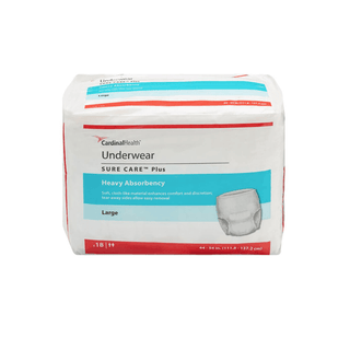 CARDINAL HEALTH SURECARE PROTECTIVE UNDERWEAR - Protective Underwear, X-Large (48"-66"), 7 Blue Stands Band Color, Regular Absorbency, 14/bg, 4 bg/cs (40 cs/plt) | Quantity - 1x CS