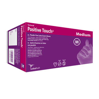 CARDINAL HEALTH POSTIVE TOUCH LATEX EXAM GLOVES - Glove, Latex Exam, Textured, Powderless, X-Small, 100/bx, 10 bx/cs | Quantity - 1x CS
