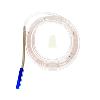CARDINAL HEALTH JACKSON-PRATT SILICONE AND PVC ROUND DRAINS & SILICONE T-TUBE DRAINS - Round Silicone Drains with Trocar, 19FR, 1/4, Center Perforation, 10/bx, 8 bx/cs | Quantity - 1x CS