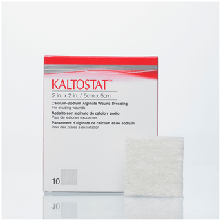 CONVATEC KALTOSTAT DRESSINGS - Calcium Alginate Dressing, Square, 2" x 2", Sterile, 10/bx | Quantity - 1x BX