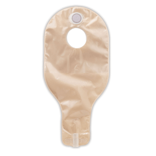 CONVATEC SUR-FIT NATURA TWO-PIECE HIGH OUTPUT POUCH - High Output Pouch, 14", 1-Sided Comfort Panel, Anti-Reflux Valve, Replaceable Filter, Outlet with Spout and Cap, Transparent, 1 3/4" Flange, 5/bx | Quantity - 1x BX