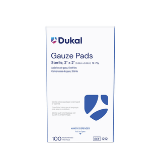 DUKAL GAUZE PADS - Gauze Pad, 4" x 4", 12-Ply, Sterile, 1/pk, 1800 pk/cs | Quantity - 1x CS