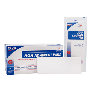 DUKAL NON-ADHERENT PADS - Non-Adherent Pad, 3" x 8", Sterile, 1/pk, 75 pk/bx, 8 bx/cs | Quantity - 1x CS