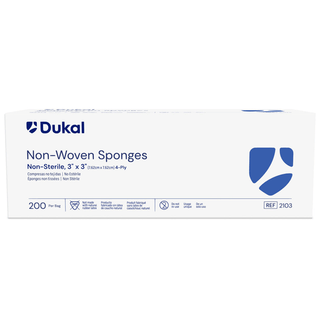 DUKAL CLINISORB NON-WOVEN SPONGES - Clinisorb Non-Woven Sponge, 4" x 4", 4-Ply, Sterile, 2/pk, 50 pk/bx, 12 bx/cs (36 cs/plt) | Quantity - 1x CS