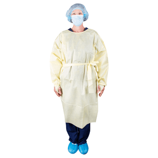 DUKAL ISOLATION GOWNS - Isolation Gown, Level II, 2X-Large, Yellow, 10/bg, 10 bg/cs | Quantity - 1x CS