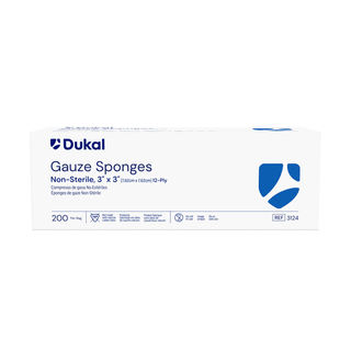 DUKAL WOVEN COTTON GAUZE SPONGES - Gauze Sponge, 8" x 4", Non-Sterile, 12-Ply, 200/bg, 10 bg/cs | Quantity - 1x CS