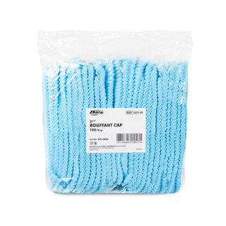 DUKAL BOUFFANT CAPS - Bouffant Cap, 21", Accordian, Green, Non-Sterile, 100/bg, 10 bg/cs (84 cs/plt)  | Quantity - 1x CS