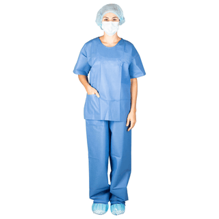 DUKAL SCRUB SHIRTS - Scrub Shirt, CoverSoft, Small, Disposable, Non-Sterile, Blue, 10/bg, 5bg/cs | Quantity - 1x CS