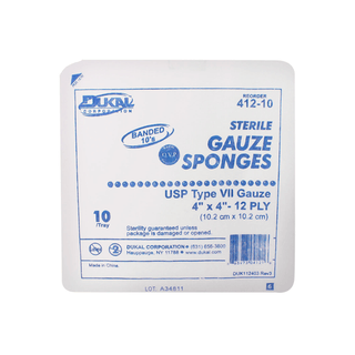 DUKAL WOVEN COTTON GAUZE SPONGES - Gauze Sponge, 8" x 4", Non-Sterile, 12-Ply, 200/bg, 10 bg/cs | Quantity - 1x CS