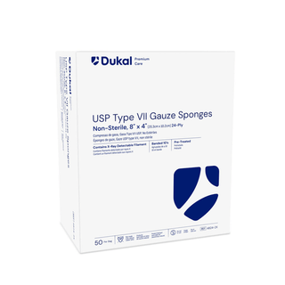 DUKAL X-RAY DETECTABLE GAUZE SPONGES - Gauze Sponge, 4" x 4", X-Ray Detectable Type VII, Non-Sterile, 50/bg, 20 bg/cs (Hermitage 9466T & 9466) | Quantity - 1x CS