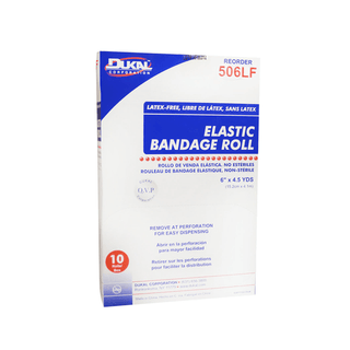 DUKAL ELASTIC BANDAGE - Elastic Bandage with Self Closure, 6" x 5yd, Non-Sterile, Latex Free (LF), 10/bx, 5 bx/cs | Quantity - 1x CS