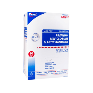 DUKAL ELASTIC BANDAGE - Elastic Bandage with Self Closure, 6" x 5yd, Non-Sterile, Latex Free (LF), 10/bx, 5 bx/cs | Quantity - 1x CS