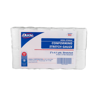 DUKAL CONFORMING STRETCH GAUZE - Stretch Gauze, 4" x 4.1 yd, Sterile, 1/pk, 12 pk/bx, 8 bx/cs | Quantity - 1x CS