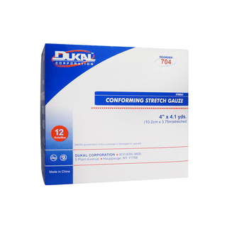 DUKAL CONFORMING STRETCH GAUZE - Stretch Gauze, 4" x 4.1 yd, Sterile, 1/pk, 12 pk/bx, 8 bx/cs | Quantity - 1x CS