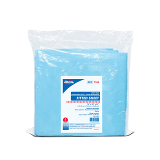 DUKAL DISPOSABLE LINENS - Flat Sheet, 84" x 60", Heavy Duty Fluid Resistant, Lt. Blue, 5/bg, 10 bg/cs | Quantity - 1x CS