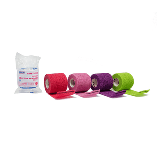 DUKAL COHESIVE BANDAGES - LATEX FREE - Bandage, Cohesive, 3" x 5 yds, Latex Free (LF), Non-Sterile, Assorted Colors, 1 rl/pk, 24 pk/bx | Quantity - 1x BX