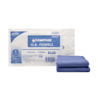 DUKAL OPERATING ROOM (O.R.) TOWELS - OR Towel, 17 x 26, Sterile 4s, Blue, 4/pk, 20 pk/cs (50 cs/plt) | Quantity - 1x CS