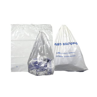 DUKAL DAWNMIST PATIENT BELONGINGS BAGS - Patient Belongings Bag, Drawstring, Clear, 20" x 20", 250/cs | Quantity - 1x CS