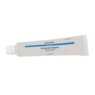 DUKAL DAWNMIST TOOTHPASTE - Gel Toothpaste, White, Fluoride, 0.6 oz Tube, 144/bx, 5 bx/cs | Quantity - 1x CS