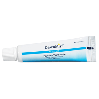 DUKAL DAWNMIST TOOTHPASTE - Gel Toothpaste, White, Fluoride, 0.6 oz Tube, 144/bx, 5 bx/cs | Quantity - 1x CS