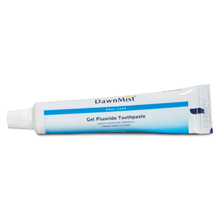 DUKAL DAWNMIST TOOTHPASTE - Gel Toothpaste, White, Fluoride, 0.6 oz Tube, 144/bx, 5 bx/cs | Quantity - 1x CS