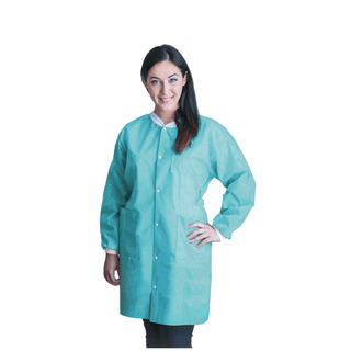 DUKAL UNIPACK PERSONAL PROTECTION - FitMe Lab Jackets, Small, Teal/ Green, 10/bg | Quantity - 1x BG