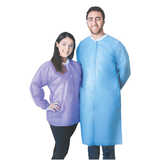 DUKAL UNIPACK PERSONAL PROTECTION - FitMe Lab Jackets, Small, Teal/ Green, 10/bg | Quantity - 1x BG