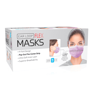 DUKAL PROCEDURE MASKS - Mask, Level 3, Ear Loop with Shield, Blue, 25/bx, 10 bx/cs | Quantity - 1x CS