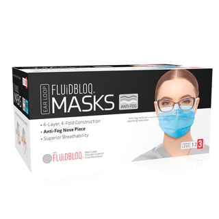 DUKAL PROCEDURE MASKS - Mask, Level 3, Ear Loop with Shield, Blue, 25/bx, 10 bx/cs | Quantity - 1x CS