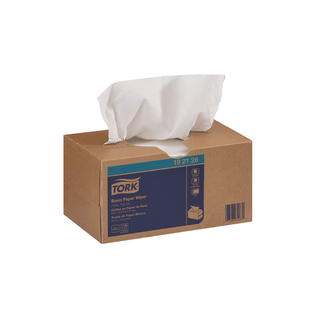 ESSITY TORK PAPER WIPER - Paper Wiper Plus, Centerfeed, 1-Ply, White, 9.8" x 15.2", 300 sht/bx, 2 bx/cs (90 cs/plt) | Quantity - 1x CS