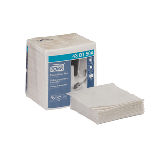 ESSITY TORK PAPER WIPER - Paper Wiper Plus, Centerfeed, 1-Ply, White, 9.8" x 15.2", 300 sht/bx, 2 bx/cs (90 cs/plt) | Quantity - 1x CS