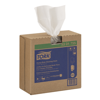 ESSITY TORK CLEANING CLOTH - Cleaning Cloth, Heavy-Duty, Pop-Up Box, White, 1-Ply, Embossed, W24, 16.1" x 8.5", 80 sht/bx, 5 bx/cs (90 cs/plt) | Quantity - 1x CS