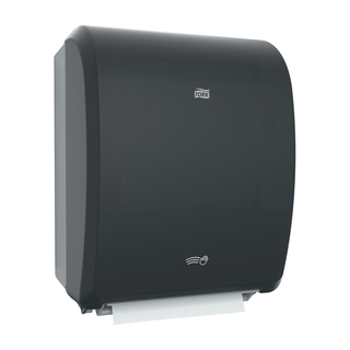 ESSITY TORK HAND TOWEL DISPENSERS - Hand Towel Roll Dispenser, Push-Bar Auto Transfer, Universal, Smoke/ Gray, H21, Metal/ Plastic, 15.8" x 8.8" (81 cs/plt) | Quantity - 1x EA