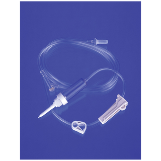 EXEL IV ADMINISTRATION SETS - IV Administration Set, 15 Drops, Combination Vented/ Non-vented, 2 Y Injection Sites, Option Lock, Roller Clamp, 2 Occlusion Clamps, 105" Tube, 50/cs (60 cs/plt) | Quantity - 1x CS