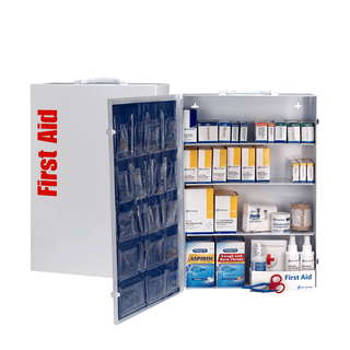 FIRST AID ONLY/ACME UNITED FIRST AID STATION - 4 SHELF - 4 Shelf First Aid ANSI B+ Metal Cabinet, with Meds (DROP SHIP ONLY - $150 Minimum Order) | Quantity - 1x EA