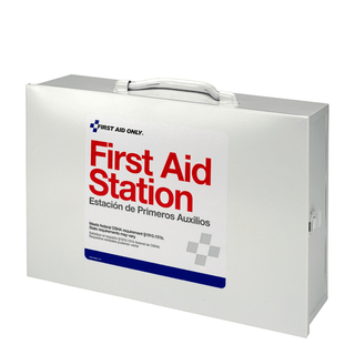 FIRST AID ONLY/ACME UNITED FIRST AID STATION - 2 SHELF - 2 Shelf First Aid ANSI A+ Metal Cabinet, w/ Meds (DROP SHIP ONLY - $150 Minimum Order) | Quantity - 1x EA