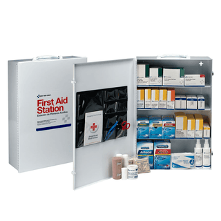 FIRST AID ONLY/ACME UNITED FIRST AID STATION - 4 SHELF - 4 Shelf First Aid ANSI B+ Metal Cabinet, with Meds (DROP SHIP ONLY - $150 Minimum Order) | Quantity - 1x EA