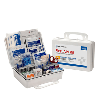 FIRST AID ONLY/ACME UNITED ANSI/OSHA COMPLIANT PACKAGE - 50 Person First Aid Kit, ANSI B, Metal Case (DROP SHIP ONLY - $150 Minimum Order) | Quantity - 1x EA