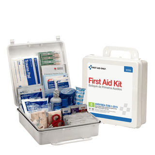 FIRST AID ONLY/ACME UNITED ANSI/OSHA COMPLIANT PACKAGE - 50 Person First Aid Kit, ANSI B, Metal Case (DROP SHIP ONLY - $150 Minimum Order) | Quantity - 1x EA