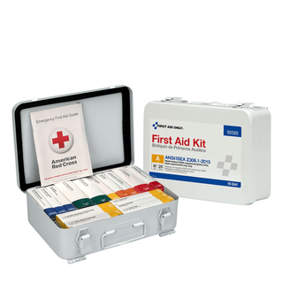 FIRST AID ONLY/ACME UNITED ANSI/OSHA COMPLIANT PACKAGE - 50 Person First Aid Kit, ANSI B, Metal Case (DROP SHIP ONLY - $150 Minimum Order) | Quantity - 1x EA