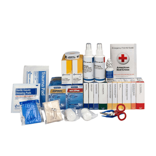 FIRST AID ONLY/ACME UNITED FIRST AID STATION - 2 SHELF - 2 Shelf First Aid ANSI A+ Metal Cabinet, w/ Meds (DROP SHIP ONLY - $150 Minimum Order) | Quantity - 1x EA