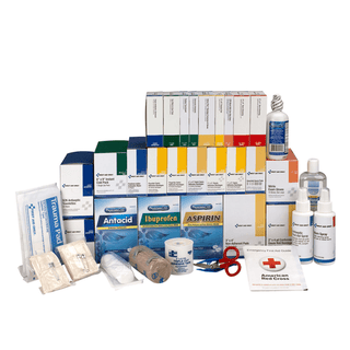 FIRST AID ONLY/ACME UNITED FIRST AID STATION - 4 SHELF - 4 Shelf First Aid ANSI B+ Metal Cabinet, with Meds (DROP SHIP ONLY - $150 Minimum Order) | Quantity - 1x EA