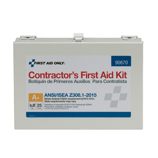 FIRST AID ONLY/ACME UNITED ANSI/OSHA COMPLIANT PACKAGE - 50 Person First Aid Kit, ANSI B, Metal Case (DROP SHIP ONLY - $150 Minimum Order) | Quantity - 1x EA