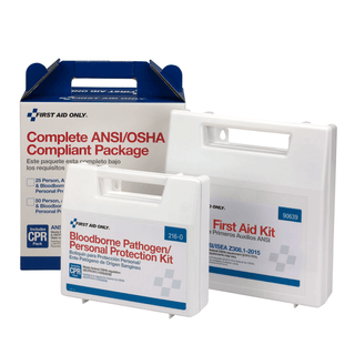 FIRST AID ONLY/ACME UNITED ANSI/OSHA COMPLIANT PACKAGE - 50 Person First Aid Kit, ANSI B, Metal Case (DROP SHIP ONLY - $150 Minimum Order) | Quantity - 1x EA