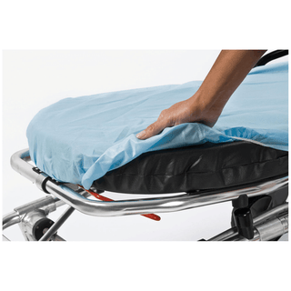GRAHAM MEDICAL EMS BARRIER FITTED SHEET - SnugFit Fitted Sheet, EMS Barrier, 30" x 84", Non-Woven, Poly, Blue, 5/bg, 10 bg/cs (24 cs/plt) | Quantity - 1x CS