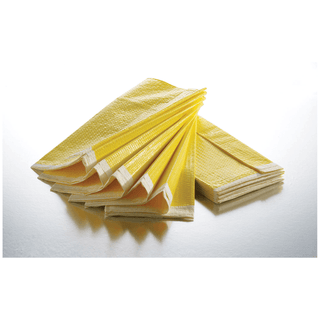 GRAHAM MEDICAL VISIBLANKET - Blanket, 54" x 84", Yellow/ White, Poly/ Tissue, 5/bg, 5 bg/cs (48 cs/plt) (DO NOT USE FOR PATIENT TRANSFER!) | Quantity - 1x CS